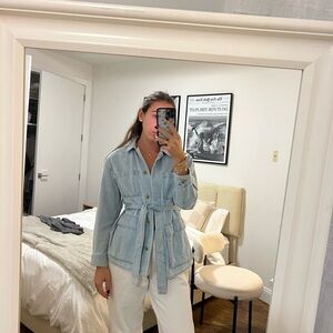 Velvet heart denim jacket